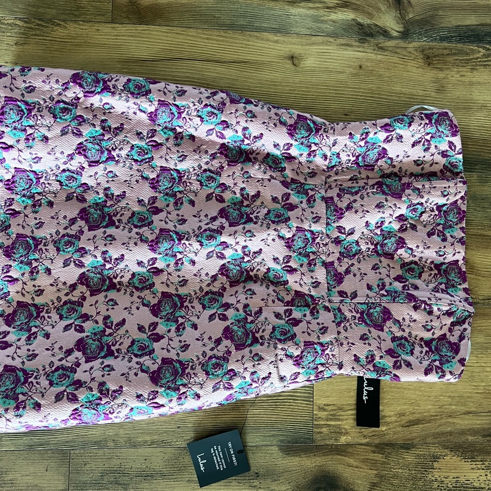 Floral Mini Dress in Pink and Purple